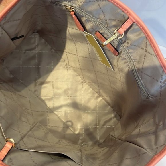 Michael Kors Jet Set Travel Medium Carryall Tote Sherbert Multi - Picture 10 of 16